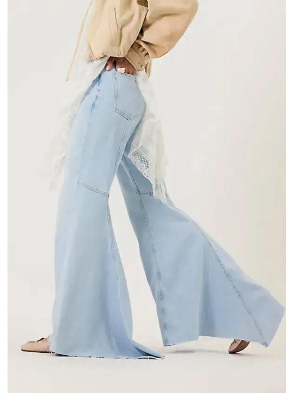 Free People We the Free Live Wire Flare Jeans in Sparks - Picture 2 of 14